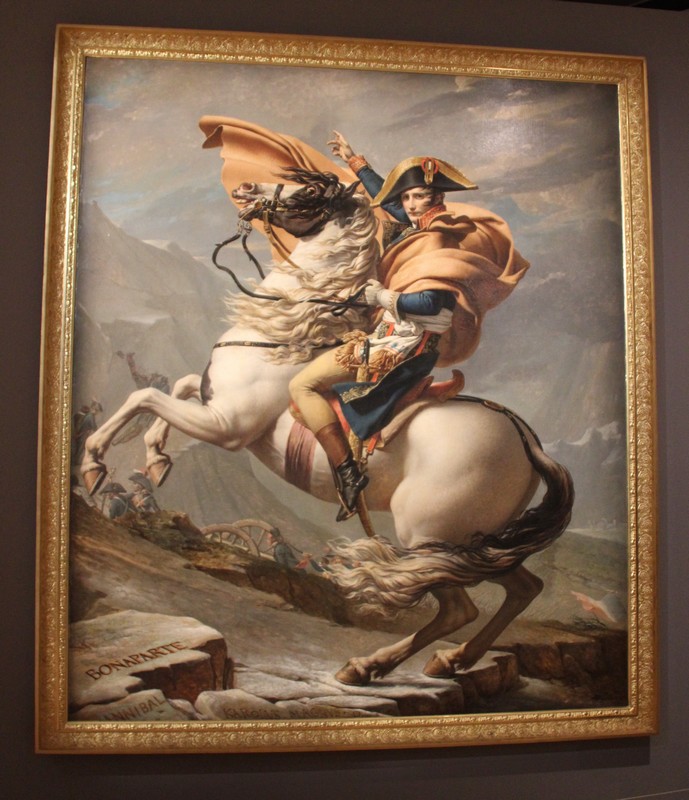 Célébrissime tableau de David, à la gloire de Napoléon... David n'était pas présent, mais son imagination a fait le travail !
